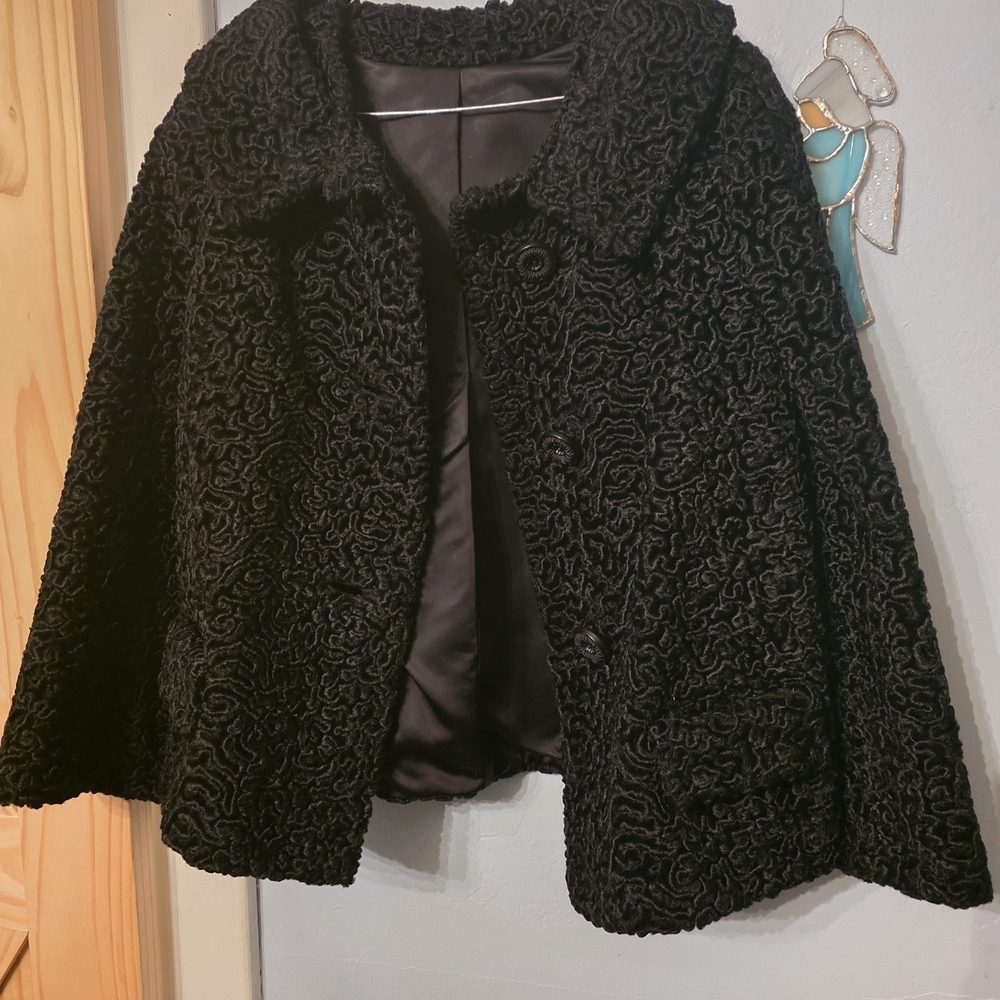 Astrakin By Lepshire Persian Curly Wool Coat Circa 1950s - Picture 15 of 16